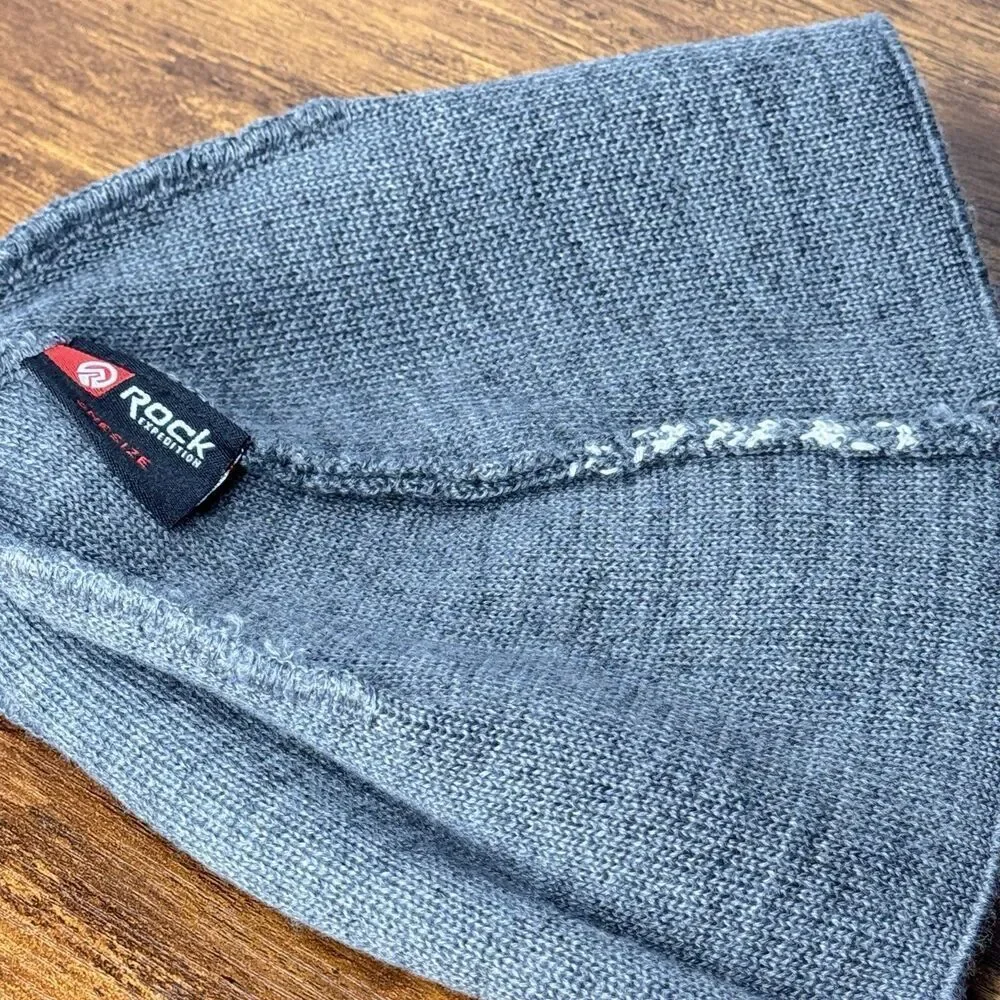 Rock Expedition Norway OS 100% Wool braided knit Geometric beanie hat NWOT